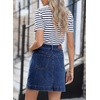 image:imageSidefeel Womens Jean Skirt High Waisted Denim Skirt with PocketsBluing