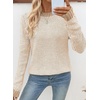 image:imageSidefeel Womens Long Sleeve Pullover Sweaters Jumper TopsApricot