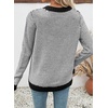 image:imageSidefeel Womens Long Sleeve Pullover Sweaters Jumper TopsBlack