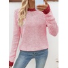 image:imageSidefeel Womens Long Sleeve Pullover Sweaters Jumper TopsRed Dahlia