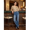 image:imageSidefeel Womens Rhinestone Jeans Sparkly Denim PantsDark Blue