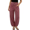 image:imageSidefeel Womens Drawstring Corduroy Barrel PantsViolet