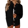 image:imageSidefeel Womens Jean Jacket Long Sleeve Ruffled Denim Jacket ShacketBlack