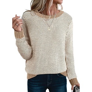 image:imageSidefeel Womens Long Sleeve Pullover Sweaters Jumper TopsApricot
