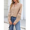 image:imageSidefeel Corduroy Button Down Shirts for Women Long Sleeve TopsBeige