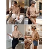 image:imageSidefeel Corduroy Button Down Shirts for Women Long Sleeve TopsBeige