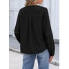 image:imageSidefeel Corduroy Button Down Shirts for Women Long Sleeve TopsBlack