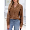 image:imageSidefeel Corduroy Button Down Shirts for Women Long Sleeve TopsCoffee
