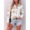 image:imageSidefeel Denim Shirt Women Button Down Printed Jean TopWhite