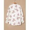 image:imageSidefeel Denim Shirt Women Button Down Printed Jean TopWhite