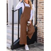 image:imageSidefeel Overalls for Women Casual Dressy Corduroy JumpsuitsBrown