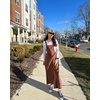 image:imageSidefeel Overalls for Women Casual Dressy Corduroy JumpsuitsBrown