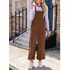 image:imageSidefeel Overalls for Women Casual Dressy Corduroy JumpsuitsBrown