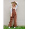 image:imageSidefeel Overalls for Women Casual Dressy Corduroy JumpsuitsBrown