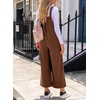 image:imageSidefeel Overalls for Women Casual Dressy Corduroy JumpsuitsBrown