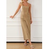 image:imageSidefeel Overalls for Women Casual Dressy Corduroy JumpsuitsKhaki