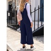 image:imageSidefeel Overalls for Women Casual Dressy Corduroy JumpsuitsNavy Blue