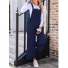 image:imageSidefeel Overalls for Women Casual Dressy Corduroy JumpsuitsNavy Blue