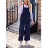 image:imageSidefeel Overalls for Women Casual Dressy Corduroy JumpsuitsNavy Blue