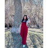 image:imageSidefeel Overalls for Women Casual Dressy Corduroy JumpsuitsRed