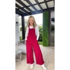 image:imageSidefeel Overalls for Women Casual Dressy Corduroy JumpsuitsRed