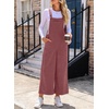 image:imageSidefeel Overalls for Women Casual Dressy Corduroy JumpsuitsRose Pink
