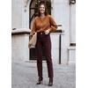 image:imageSidefeel Womens High Waisted Raw Hem Straight Leg JeansChicory Coffee