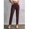 image:imageSidefeel Womens High Waisted Raw Hem Straight Leg JeansChicory Coffee
