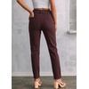 image:imageSidefeel Womens High Waisted Raw Hem Straight Leg JeansChicory Coffee