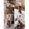image:imageSidefeel Womens High Waisted Straight Leg Stretch JeansCoffee