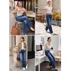 image:imageSidefeel Womens High Waisted Straight Leg Stretch JeansDark Blue