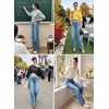 image:imageSidefeel Womens High Waisted Straight Leg Stretch JeansLight Blue