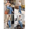 image:imageSidefeel Womens High Waisted Straight Leg Stretch JeansLight Blue