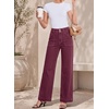 image:imageSidefeel Womens High Waisted Stretchy Straight Leg JeansBurgundy