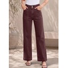 image:imageSidefeel Womens High Waisted Stretchy Straight Leg JeansChicory Coffee