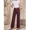 image:imageSidefeel Womens High Waisted Stretchy Straight Leg JeansChicory Coffee
