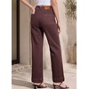 image:imageSidefeel Womens High Waisted Stretchy Straight Leg JeansChicory Coffee