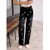 image:imageSidefeel Womens Jeans High Waisted Rhinestone Star Y2K PantsBlack