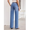 image:imageSidefeel Womens Jeans High Waisted Rhinestone Star Y2K PantsLight Blue