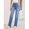 image:imageSidefeel Womens Jeans High Waisted Rhinestone Star Y2K PantsLight Blue