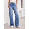 image:imageSidefeel Womens Jeans High Waisted Rhinestone Star Y2K PantsLight Blue