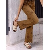 image:imageSidefeel Womens Straight Leg Floral Embroidered JeansBrown