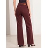 image:imageSidefeel Womens Wide Leg Jeans High Waisted Denim PantsBurgundy