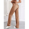 image:imageSidefeel Womens Wide Leg Jeans High Waisted Straight Denim PantsBrown