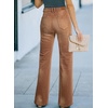 image:imageSidefeel Womens Wide Leg Jeans High Waisted Straight Denim PantsBrown