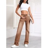 image:imageSidefeel Womens Wide Leg Jeans High Waisted Straight Denim PantsBrown