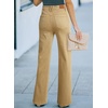 image:imageSidefeel Womens Wide Leg Jeans High Waisted Straight Denim PantsKhaki