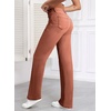 image:imageSidefeel Womens Wide Leg Jeans High Waisted Straight Denim PantsMineral Red