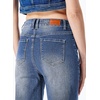 image:imageSidefeel Womens Wide Leg Jeans High Waisted Straight Denim PantsReal Teal