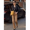 image:imageSidefeel Womens Wide Leg Jeans High Waisted Stretchy Jeans Denim PantsBrown